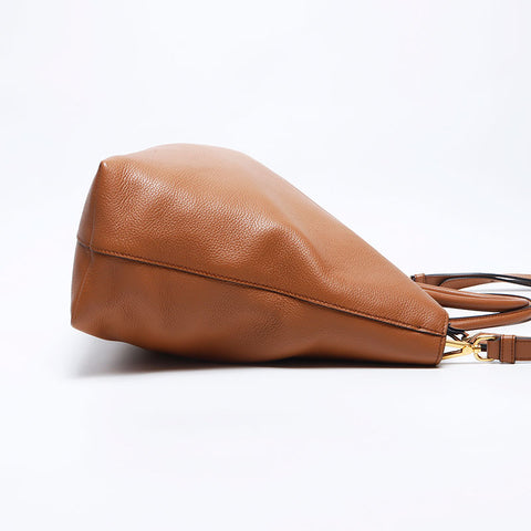Prada Leather 2way徽标手提袋棕色WS12159