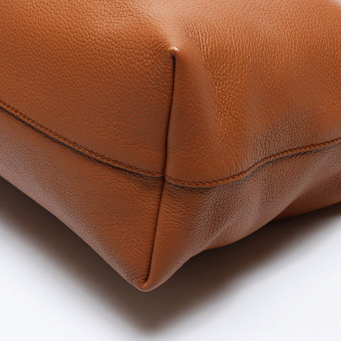 Prada Leather 2way徽标手提袋棕色WS12159