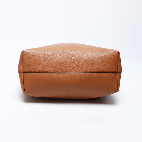Prada Leather 2way徽标手提袋棕色WS12159