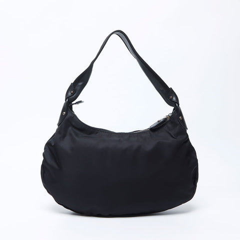 Salvatore Ferragamo Nylon Vara丝带一条肩膀肩带黑色WS12161