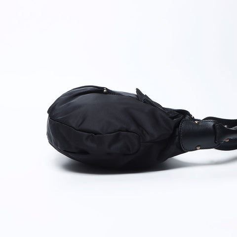 Salvatore Ferragamo Nylon Vara Ribbon One Belt Shoulder Bag black