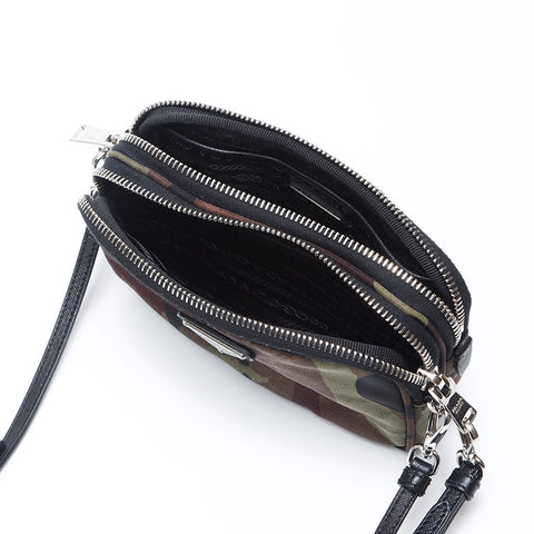 Prada Camo Triangle徽标标签尼龙肩袋卡其布WS12163