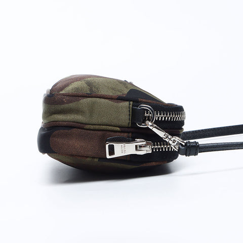 Prada Camo Triangle徽标标签尼龙肩袋卡其布WS12163