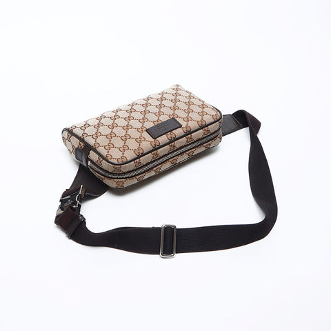 Gucci GG帆布皮带袋肩袋米色WS12165