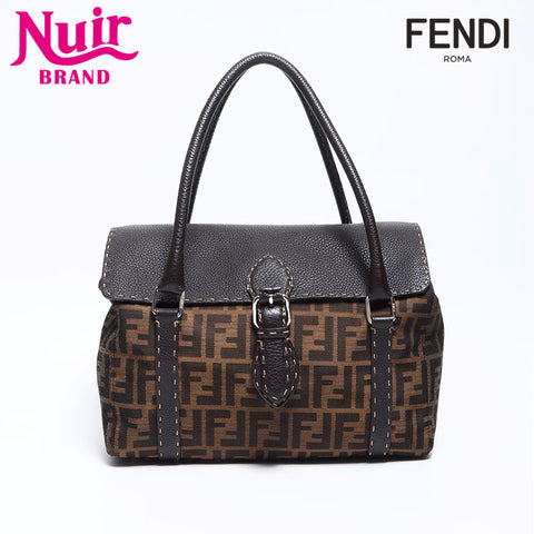 Fendi Zucca Linda Camba肩带棕色WS12172