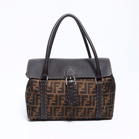 Fendi Zucca Linda Camba肩带棕色WS12172