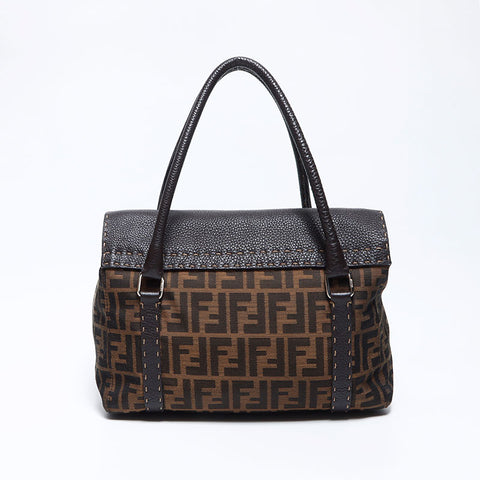 Fendi Zucca Linda Camba肩带棕色WS12172