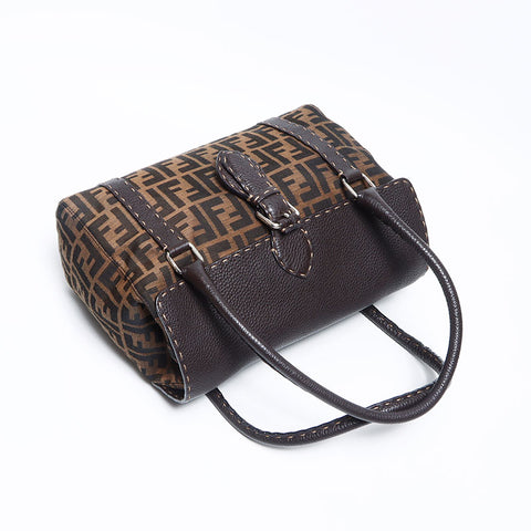 Fendi Zucca Linda Camba肩带棕色WS12172