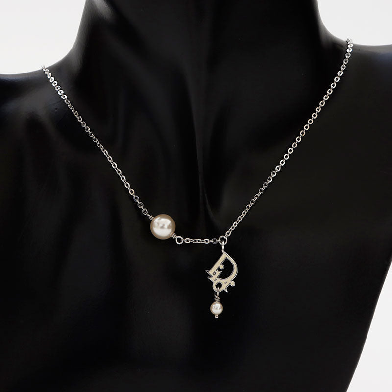 クリスチャンディオール Christian Dior ロゴ パール ネックレス