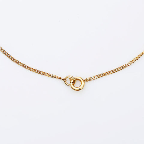 CHANEL 01P Round COCO Mark Necklace gold WS12187