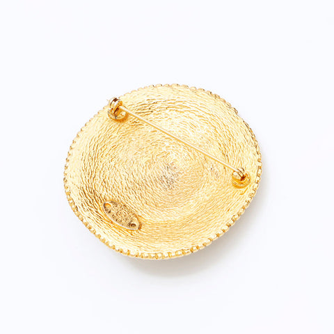 Chanel Chanel 1980年代圆形花胸针金WS12188