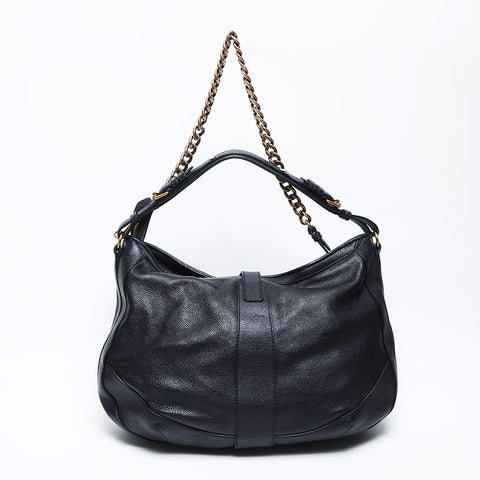 Burberry Bartow皮革牛皮肩袋黑色WS12189
