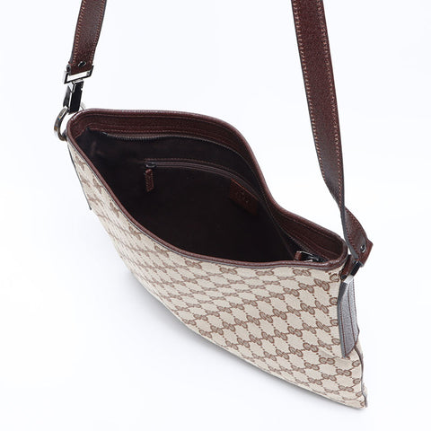 Gucci GG Canvas Shoulder Bag Beige WS12193