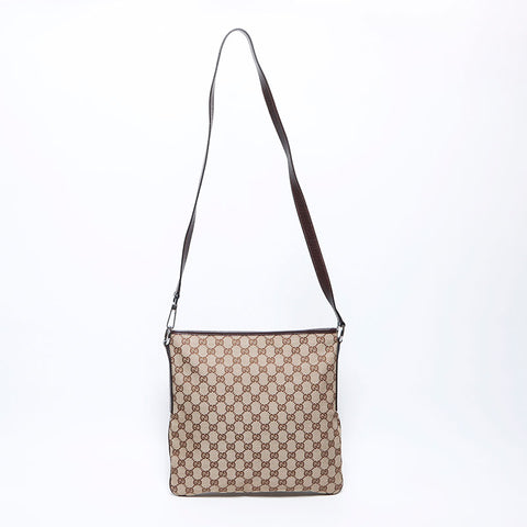 Gucci GG Canvas Shoulder Bag Beige WS12193