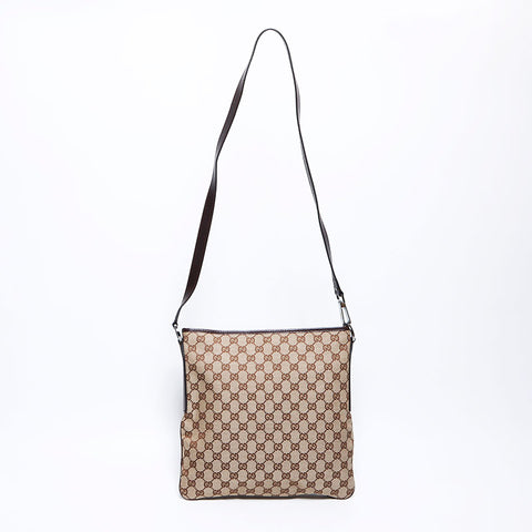 Gucci GG Canvas Shoulder Bag Beige WS12193