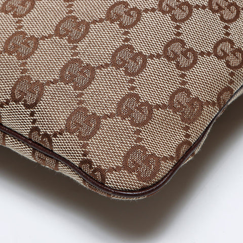 Gucci GG Canvas Shoulder Bag Beige WS12193