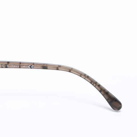 香奈儿蝴蝶椭圆形框架可可标记太阳镜棕色WS12194