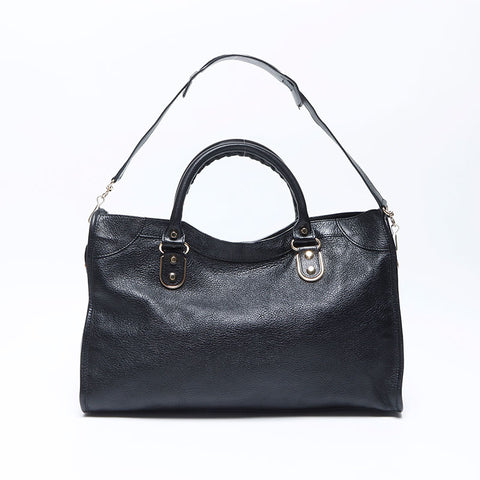 Balenciaga Classic City Leather 2向肩带黑色WS12201