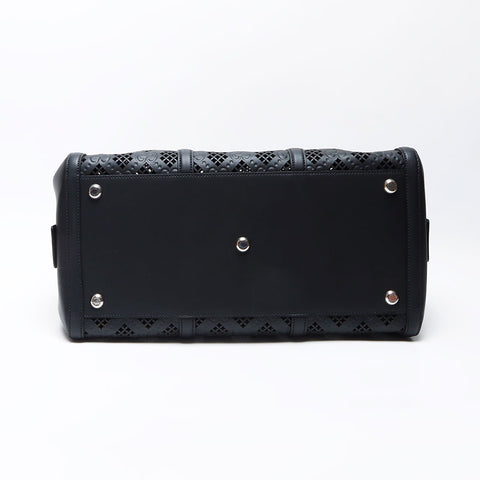 Gucci Leather 2way Cutout Logo GG Boston Bag Black WS12202