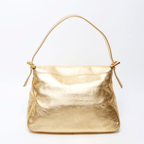 Fendi Mamma Leather Forever Rhinestone肩带金色WS12204