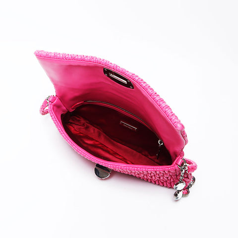 miu miu miu Matterasse水晶肩袋粉红色WS12205