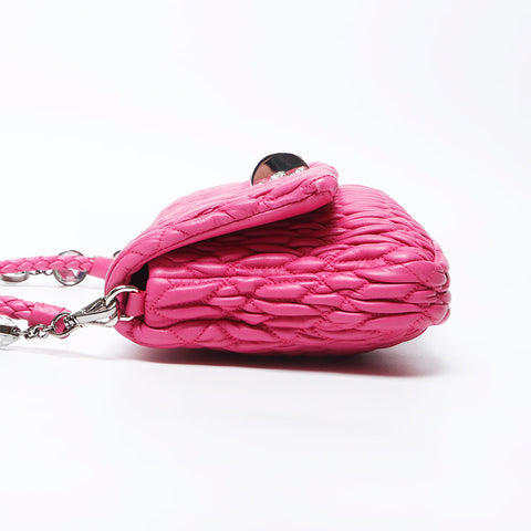 miu miu miu Matterasse水晶肩袋粉红色WS12205