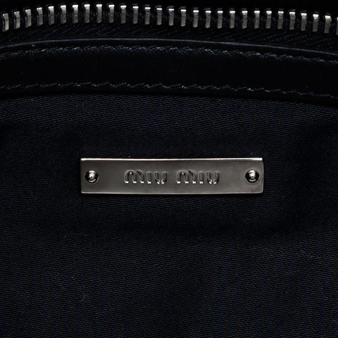 Miu Miu Crystal Matterasse Shoulder Bag Black WS12207