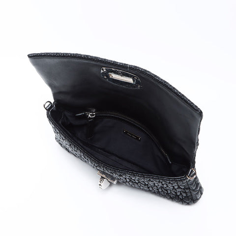 Miu Miu Crystal Matterasse Shoulder Bag Black WS12207