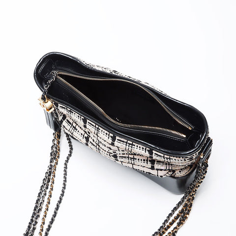 シャネル CHANEL ガブリエル ドゥ 28番台 2019年 ショルダーバッグ ベージュ ブラック WS12208