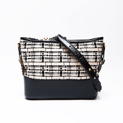 シャネル CHANEL ガブリエル ドゥ 28番台 2019年 ショルダーバッグ ベージュ ブラック WS12208