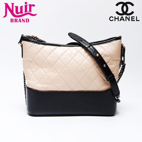 シャネル CHANEL ガブリエル ドゥ 24番台 2016-2017年 ショルダーバッグ ベージュ ブラック WS12209