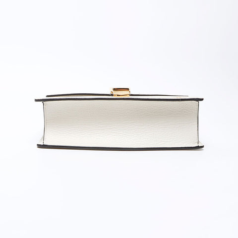Gucci Sylvie B＆Star皮革肩带白色WS12216