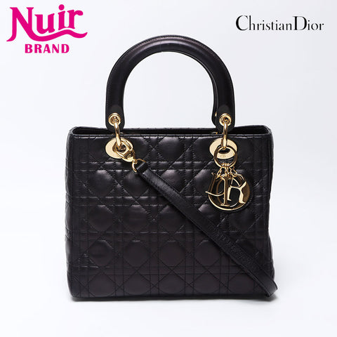 克里斯蒂安·迪奥（Christian Dior Lady Dior Canage）2Way M肩带黑色WS12217