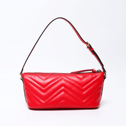 Gucci GG Marmont Leathersse Pouch Mini肩带红色WS12221