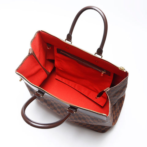 LOUIS VUITTON Charm Damier Greenwich PM 1999 Tote Bag Brown WS12222