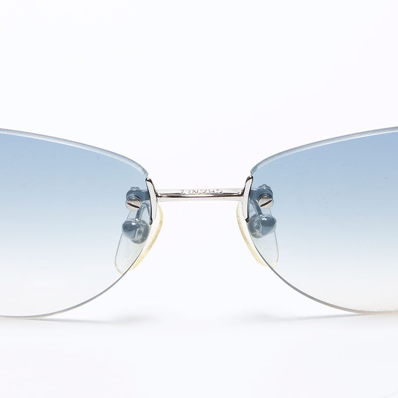 シャネル CHANEL ココマーク リムレス グラデーション シルバー