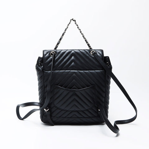 CHANEL COCO Mark V Stitch Chevron 22 series 2015-2016 Backpack Daypack – NUIR VINTAGE