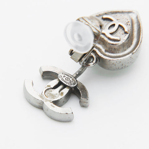 Chanel Chanel 04a Coco Mark Heart 2004 Boucles d'oreilles Silver WS12234