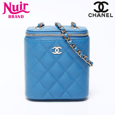 香奈儿香奈儿（Chanel Chanel）2019-2020第29个单位永恒的鱼子酱小梳子肩袋蓝色WS12237