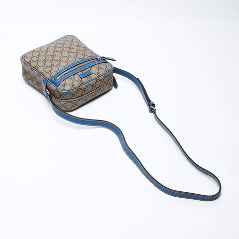Gucci GG Supreme Star PVC肩带蓝色米色WS12239
