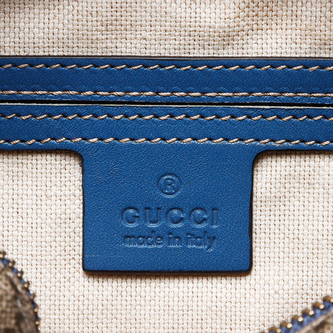 Gucci GG Supreme Star PVC肩带蓝色米色WS12239