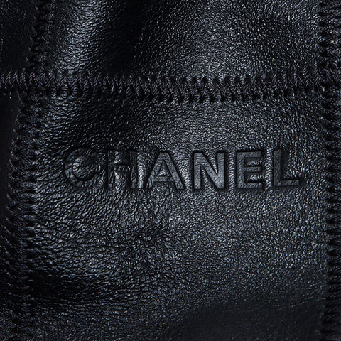 Chanel Chocobar边缘可可标记编号7 2001-2002手提袋黑色WS12242