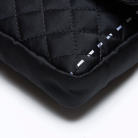 CHANEL COCO Mark Matelasse 11th Series 2008 Nylon Handbag black WS12244