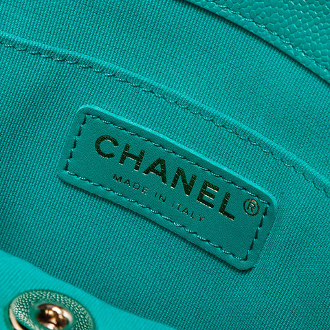 Chanel Dumas Coco Mark Caviar Skin 2way 2023 Backpack/Daypack Green WS12260