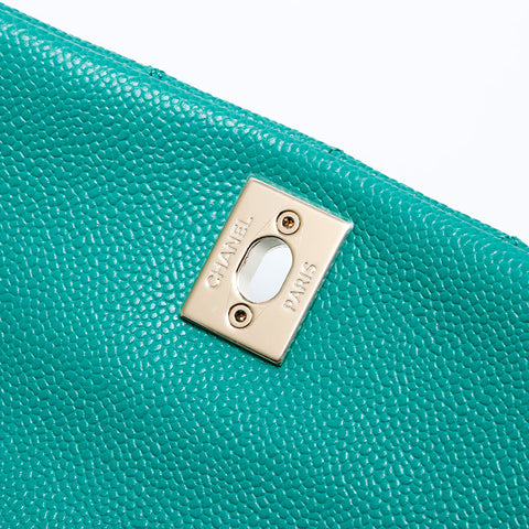 Chanel Dumas Coco Mark Caviar Skin 2way 2023 Backpack/Daypack Green WS12260