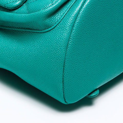Chanel Dumas Coco Mark Caviar Skin 2way 2023 Backpack/Daypack Green WS12260