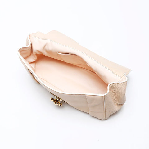 Chloe Elsie Leather Shoulder Bag Beige WS12262