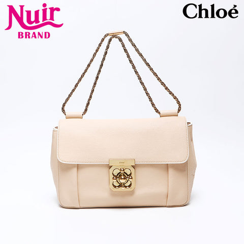 Chloe Elsie皮革肩带米色WS12262