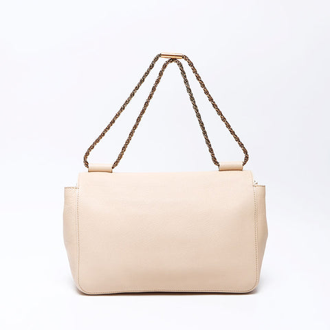 Chloe Elsie Leather Shoulder Bag Beige WS12262