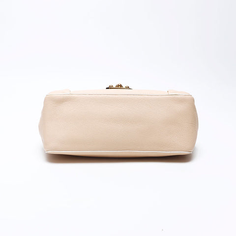 Chloe Elsie Leather Shoulder Bag Beige WS12262
